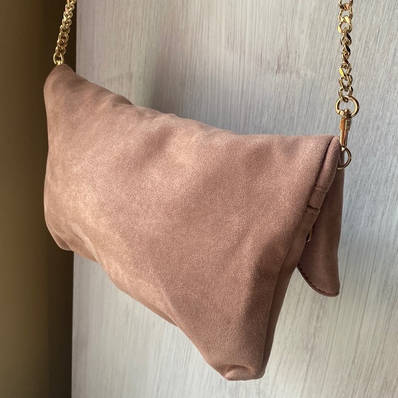 Dusty Rose suede purse/clutch - Picture 3 of 6